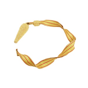 Portepee goldene Tresse mit 3 roten Streifen